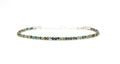 Pulsera de turquesa africana piedra natural de 2 mm de grosor plata de primera ley ajustable de 16 cm a 19 cm