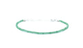 Pulsera de aventurina verde, piedra natural de 2 mm de grosor, plata de ley 925, ajustable de 16 cm a 19 cm