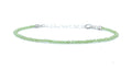Pulsera de peridoto piedra natural plata de primera ley ajustable de 16cm a 19cm