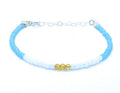 Pulsera de Plata 925 con Detalles Amarillos, Bandera Argentina, 16-19 cm
