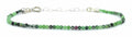Pulsera piedra natural de 2 mm zoisita y plata de ley ajustable de 16 cm a 19 cm