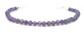 Pulsera de amatista, piedras naturales semipreciosas de 4 mm de grosor, cadena de plata ajustable de 16cm a 19cm.