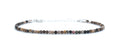 Pulsera de mujer rodonita piedra natural de 2 mm de grosor plata de primera ley 925 ajustable de 16cm a 19cm.