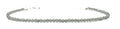 Pulsera mujer cuarzo ahumado piedra natural de 2 mm de grosor plata de primera ley ajustable de 16cm a 19cm