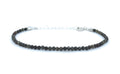 Pulsera de mujer jaspe sangre de dragon piedra natural de 2 mm de grosor plata de primera ley 925 ajustable de 16cm a 19cm.