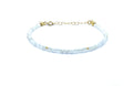 Pulsera de mujer piedra luna natural plata de primera ley 925 chapada en oro de 24K ajustable de 16cm a 19cm
