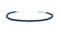 Pulsera de shungita de 2mm de grosor plata de primera ley ajustable de 16 cm a 19 cm