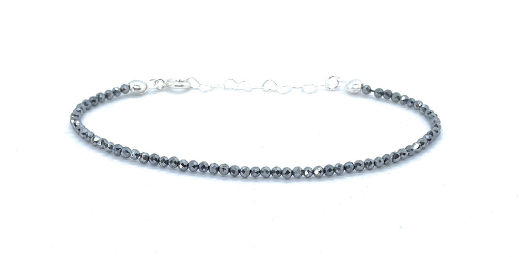 Pulsera de Terahertz de 2 mm, Plata de Ley 925, 16-19 cm Ajustable