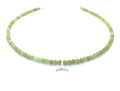 Collar de Peridoto Natural 4mm, Colgante Cola de Sirena, Plata 925, Ajustable 40-45 cm